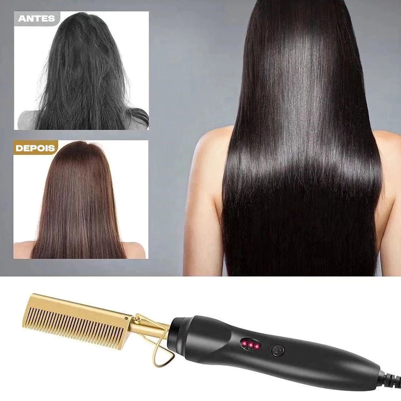 Pente Elétrico Alisador Cabelo