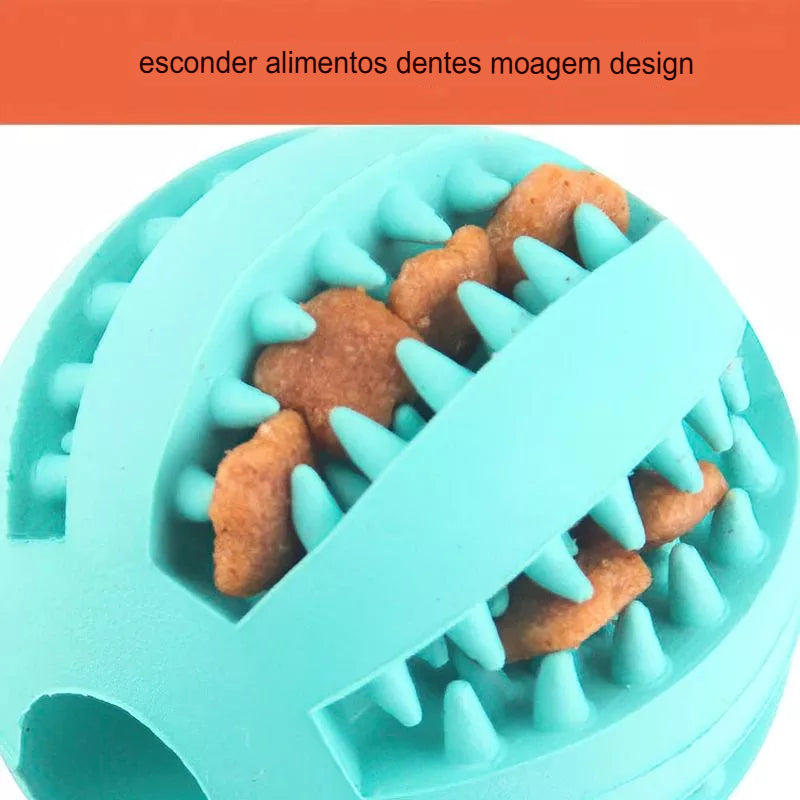 Brinquedo de Borracha comedouro e limpa dentes para cães