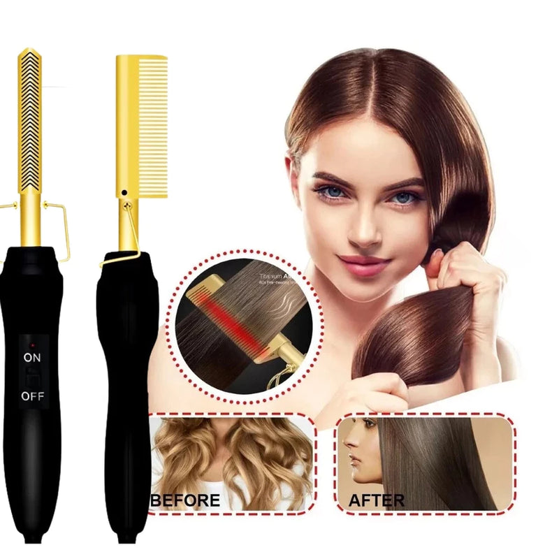 Pente Elétrico Alisador Cabelo